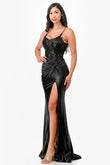 LA SCALA Sequin Lace Satin Twist Evening Gown 26011