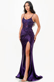 LA SCALA Sequin Lace Satin Twist Evening Gown 26011