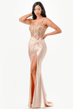 LA SCALA Sequin Lace Satin Twist Evening Gown 26011