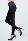 LA SCALA Side Elastic Nylon Ponte High Waist Skinny Pants 2866