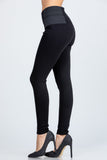 LA SCALA Side Elastic Nylon Ponte High Waist Skinny Pants 2866