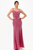 LA SCALA Sparkling Jacquard Cowl Neck Evening Dress 26004