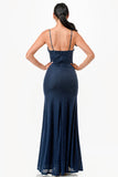 LA SCALA Sparkling Jacquard Cowl Neck Evening Dress 26004