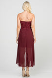 LA SCALA Strapless Lace Chiffon High-Low Dress 25978
