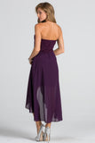 LA SCALA Strapless Lace Chiffon High-Low Dress 25978