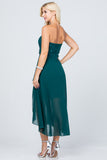 LA SCALA Strapless Lace Chiffon High-Low Dress 25978