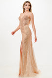 LA SCALA Sunburst Crystal Beaded Corset Mermaid Gown 26102