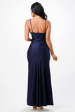 LA SCALA Tara Pleated Wrap Evening Gown 25872