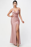 LA SCALA Tara Pleated Wrap Evening Gown 25872