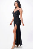 LA SCALA Tara Pleated Wrap Evening Gown 25872