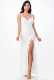 LA SCALA Tara Pleated Wrap Evening Gown 25872