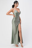 LA SCALA Tara Pleated Wrap Evening Gown 25872