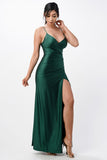 LA SCALA Tara Pleated Wrap Evening Gown 25872