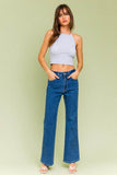 LE LIS Halter Crop Top With a Cut-out Back and a Back Bow Tie Detail - Rosa Apparel