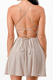 La Scala Lace Up Sleeveless Party Mini Dress 26016 - Rosa Apparel