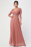 La Scala Plus Size Lace Chiffon A-Line Evening Dress 25434X