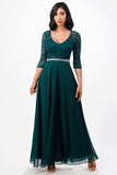 La Scala Plus Size Lace Chiffon A-Line Evening Dress 25434X
