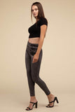 Lilou High-Rise Waist Stretchy Fit Denim Leggings - Rosa Apparel