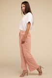 Lilou Waffle Trouser Knit Fabric Formal Pants - Rosa Apparel