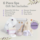 Lizush Lavender Bath and Body set, Natural Skincare Appreciation Gift Box - Rosa Apparel
