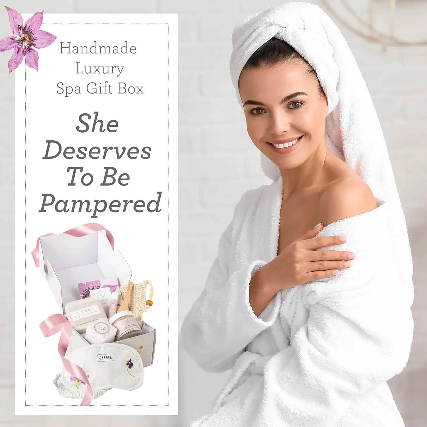 Lizush Lavender Bath and Body set, Natural Skincare Appreciation Gift Box - Rosa Apparel