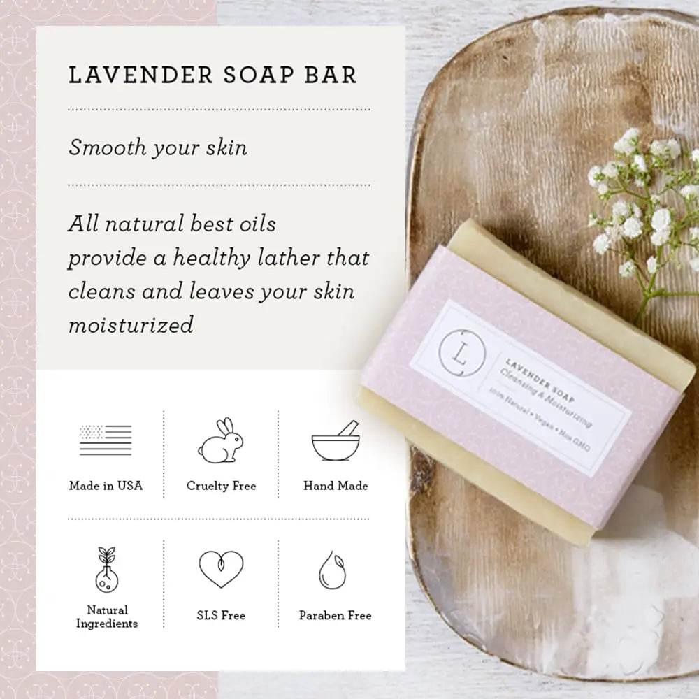 Lizush Lavender Bath and Body set, Natural Skincare Appreciation Gift Box - Rosa Apparel