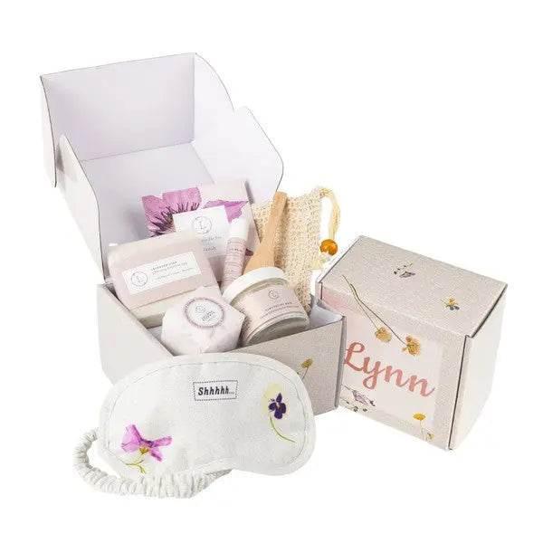 Lizush Lavender Bath and Body set, Natural Skincare Appreciation Gift Box - Rosa Apparel