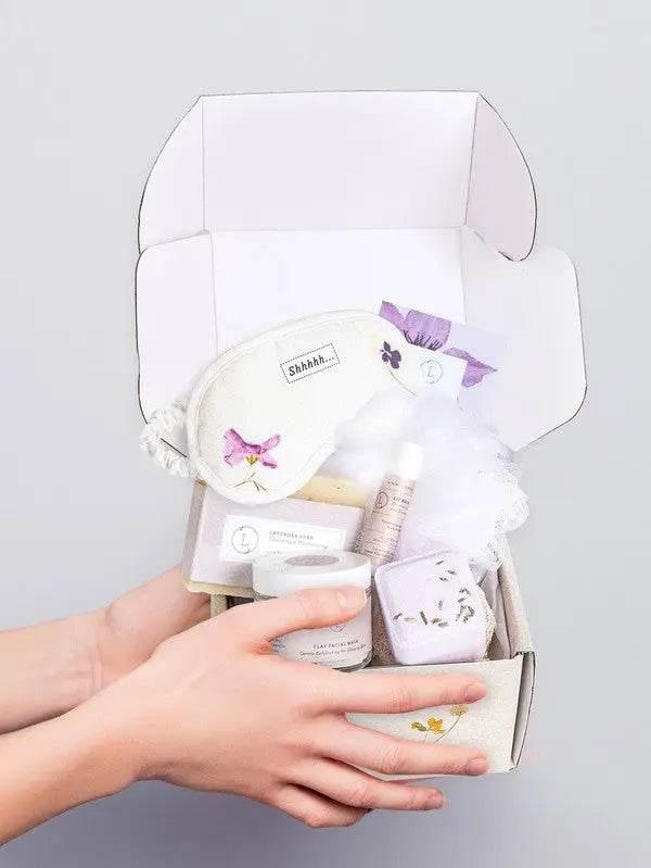 Lizush Lavender Bath and Body set, Natural Skincare Appreciation Gift Box - Rosa Apparel