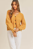 MABLE Long Sleeve Button Down Sweater Cardigan - Rosa Apparel