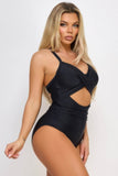 Marilyn One-Piece Back Tie Cut-Out Swimsuit - Rosa Apparel