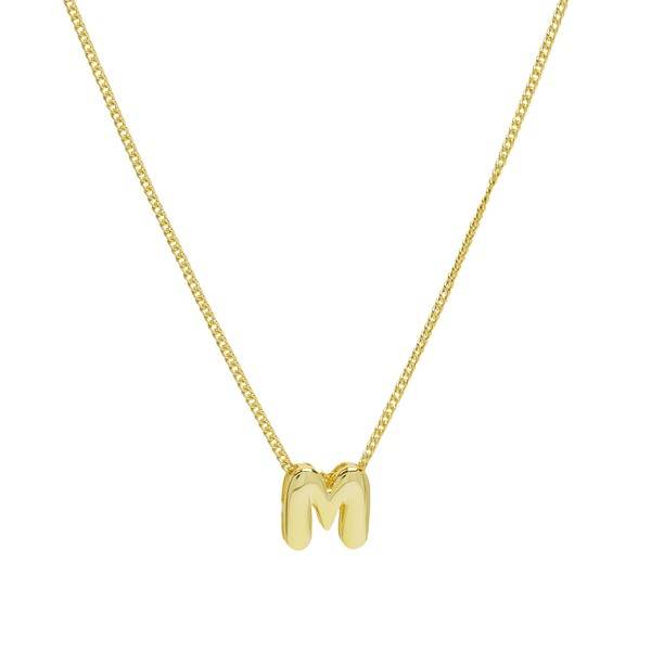 Mini Bubble Initial Letter Personalized Necklace - Rosa Apparel