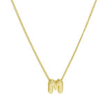 Mini Bubble Initial Letter Personalized Necklace - Rosa Apparel