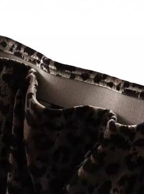 Miss Sparkling Leopard Velvet Midi Skirt