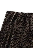 Miss Sparkling Leopard Velvet Midi Skirt