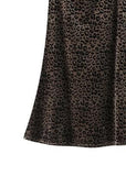 Miss Sparkling Leopard Velvet Midi Skirt