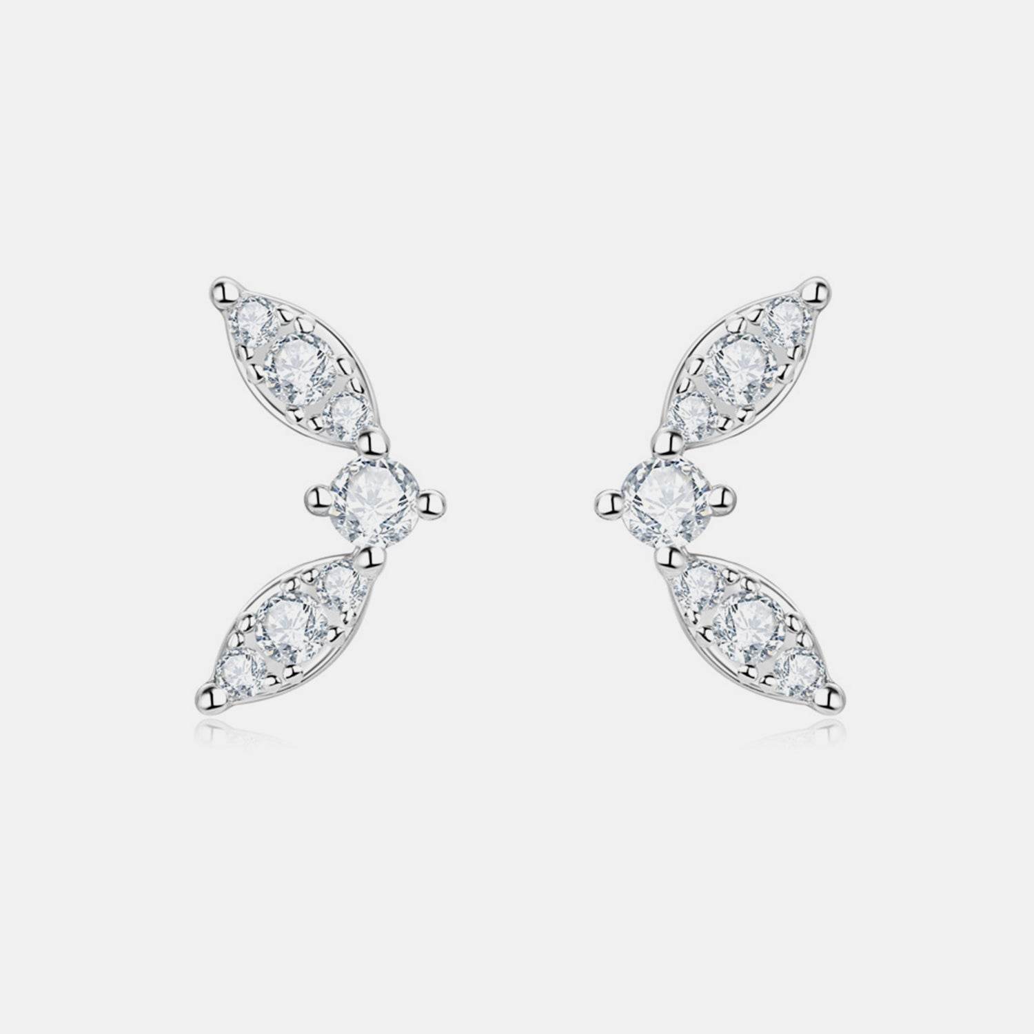 Moissanite 925 Sterling Silver Stud Earrings - Rosa Apparel