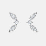 Moissanite 925 Sterling Silver Stud Earrings - Rosa Apparel