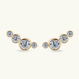 Moissanite 925 Sterling Silver Stud Earrings - Rosa Apparel