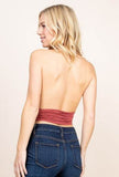 Monroe Halter Brami With Front Tie Open Back Top - Rosa Apparel
