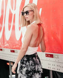 Monroe Halter Brami With Front Tie Open Back Top - Rosa Apparel