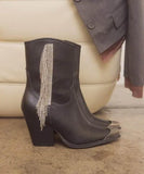 OASIS SOCIETY Kai - Rhinestone Fringe Vegan Leather Boots - Rosa Apparel