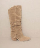 OASIS SOCIETY Thea - Fold Over Slit Jean Boots - Rosa Apparel