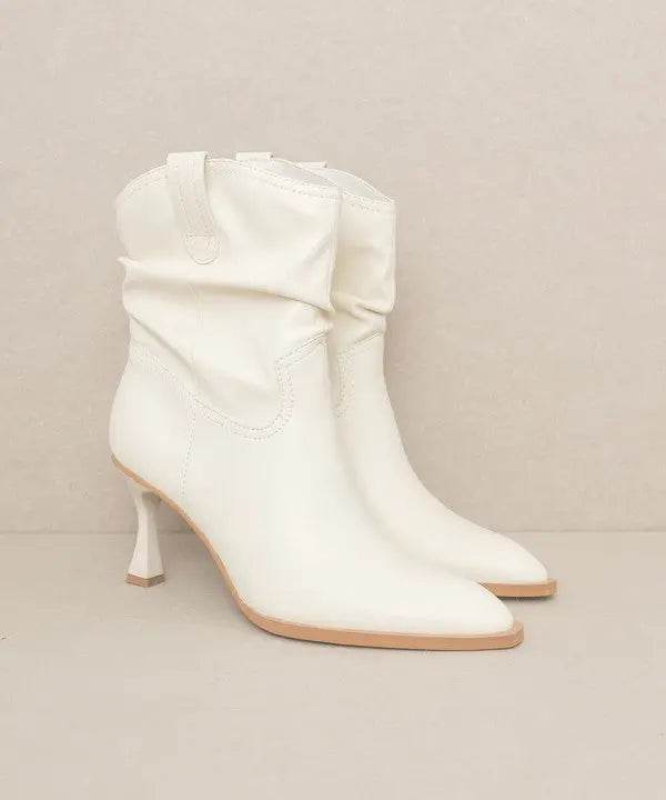 OASIS SOCIETY Riga - Western Inspired Slouch Boots - Rosa Apparel