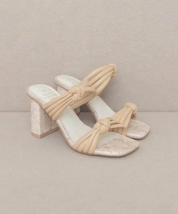 Oasis Society Raquel - Strappy Knot Heel - Rosa Apparel