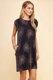 Orange Farm Nylon Lurex Crew Neck Dress with Side Pockets - Rosa Apparel