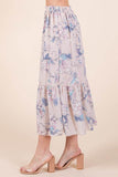 Orange Farm Ruffle Bottom Floral Print Skirt - Rosa Apparel