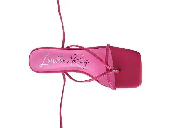 POLE DANCE LACE UP BLOCK HEELED SANDAL - Rosa Apparel