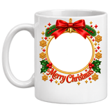 Personalized Christmas Photo Mug with Custom Text – 11oz & 15oz