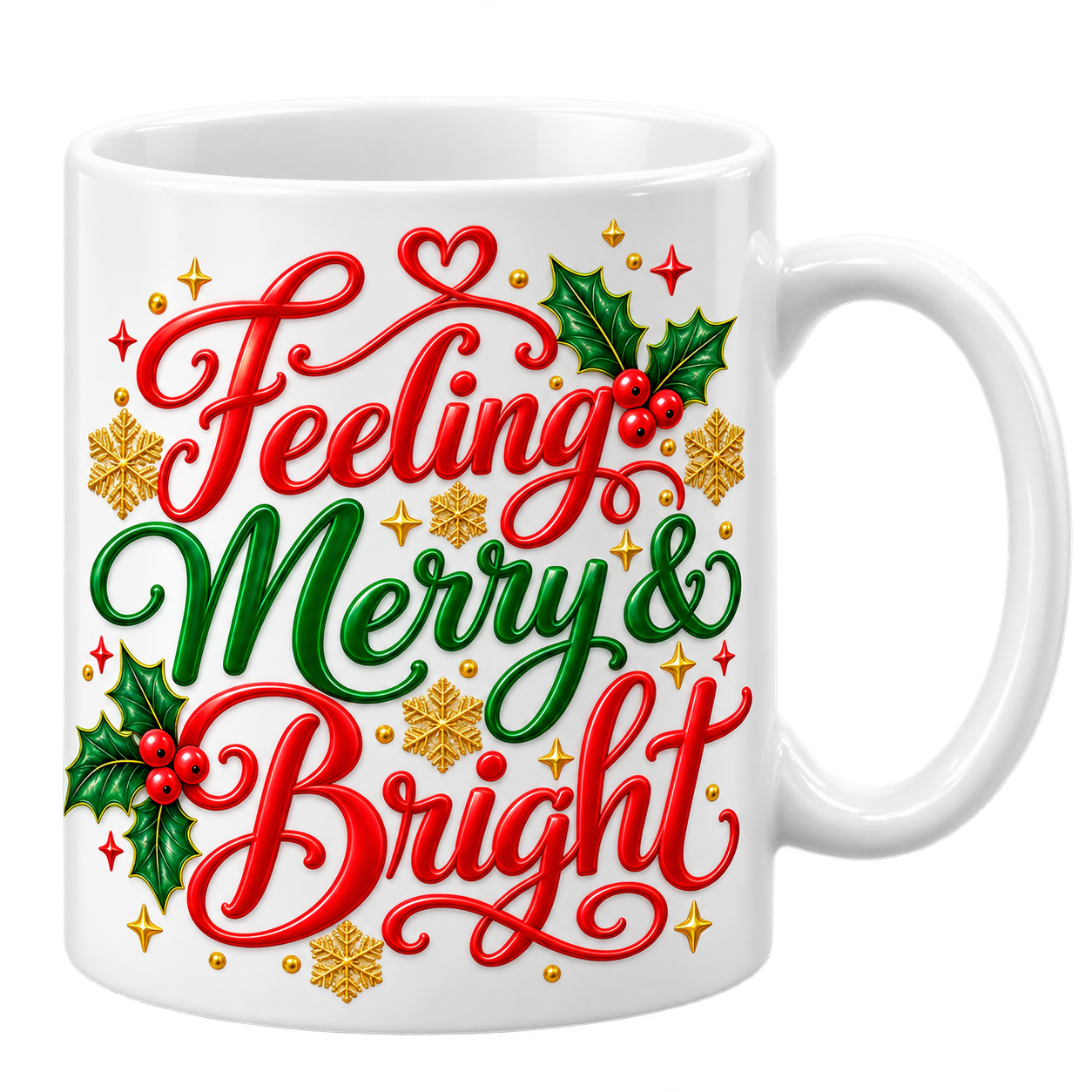 Personalized Christmas Photo Mug with Custom Text – 11oz & 15oz
