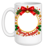 Personalized Christmas Photo Mug with Custom Text – 11oz & 15oz